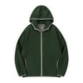 thumbnail image 1 of cfhntfmh Men's Lightweight Zip up Hoodie Long Sleeve Sweatshirt Athletic Slim Fit Basic Jacket with Pockets Fall Fashion（Army Green,XX-Large), 1 of 5