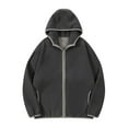 thumbnail image 1 of cfhntfmh Men's Lightweight Zip up Hoodie Long Sleeve Sweatshirt Athletic Slim Fit Basic Jacket with Pockets Fall Fashion（Dark Gray,Medium), 1 of 5