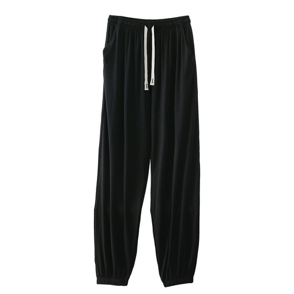 cfhntfmh Men's Pajama Pants Soft Comfy Sleep Bottoms Lightweight Lounge Pants with Pockets Loose Sleepwear Pjs Bottom