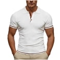 thumbnail image 1 of cfhntfmh Men's Ribbed Knit Henley Shirts Short Sleeve Slim Fit Shirts Casual Button Collared V Neck T-Shirts for Men, 1 of 7