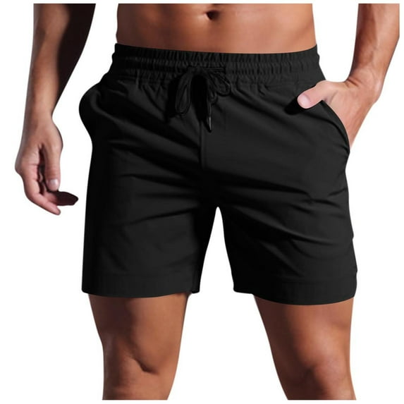 cfhntfmh Men's Stretch Shorts Casual Classic Fit Golf Work Short Pants Drawstring Summer Beach Shorts with Pockets