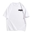 thumbnail image 1 of cfhntfmh Men's Summer Cotton T-Shirts Oversized Unisex Vintage Baggy Tee Short Sleeve Loose Solid Color Casual Tops, 1 of 3