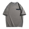 thumbnail image 1 of cfhntfmh Men's Summer Cotton T-Shirts Oversized Unisex Vintage Baggy Tee Short Sleeve Loose Solid Color Casual Tops, 1 of 5
