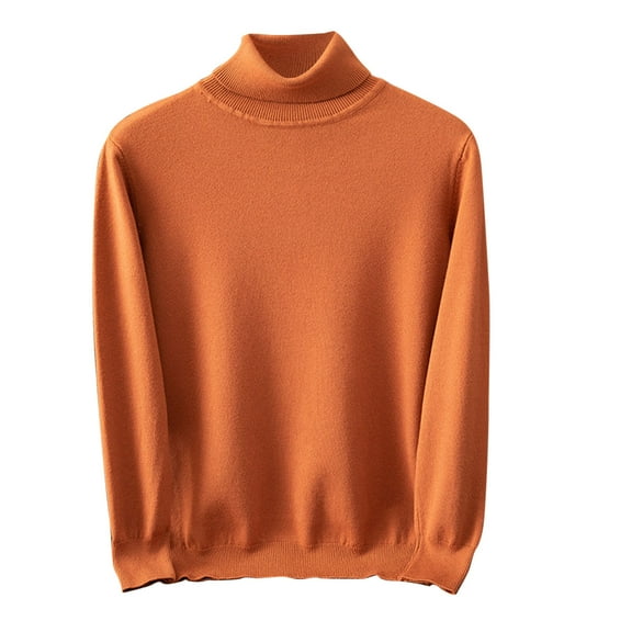 cfhntfmh Men's Sweaters Casual Long Sleeve Turtleneck Knit Pullover Sweaters Warm Fall Winter Basic Thermal Shirts Loungewear