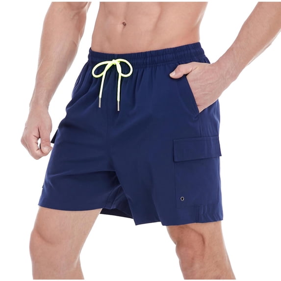 cfhntfmh Mens Athletic Shorts Loose Elastic Waisted Wide Leg Drawstring Cargo Shorts Workout Gym Outdoor Hiking Shorts with Pockets