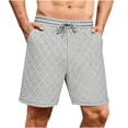 thumbnail image 1 of cfhntfmh Mens Baggy Shorts Comfortable Knee Length Summer Sweat Shorts Textured Wide Leg Loose Fit Casual Vacation Shorts, 1 of 7