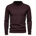thumbnail image 1 of cfhntfmh Mens Base Layer Sweaters Slim High Neck Long Sleeve Knitted Pullover Sweaters Soft Stretch Fall Winter Thermal Shirts, 1 of 1