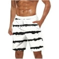 thumbnail image 1 of cfhntfmh Mens Big and Tall Shorts Casual Striped Elastic Waisted Summer Beach Shorts Lounge Straight Leg Shorts with Pockets, 1 of 5