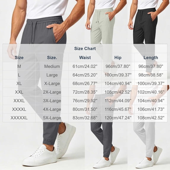cfhntfmh Mens Casual Joggers Pants Elastic Waist Drawstring Workout Pants with Pockets Loose Athletic Pants (Black,Medium)