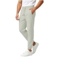 thumbnail image 1 of cfhntfmh Mens Casual Joggers Pants Elastic Waist Drawstring Workout Pants with Pockets Loose Athletic Pants (Green,3X-Large), 1 of 6