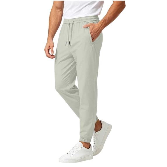 cfhntfmh Mens Casual Joggers Pants Elastic Waist Drawstring Workout Pants with Pockets Loose Athletic Pants (Green,3X-Large)