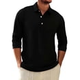 thumbnail image 1 of cfhntfmh Mens Casual Shirts Long Sleeve Collared Shirt with Buttons Lightweight Golf T Shirts Beach Clothes (Black,XX-Large), 1 of 7