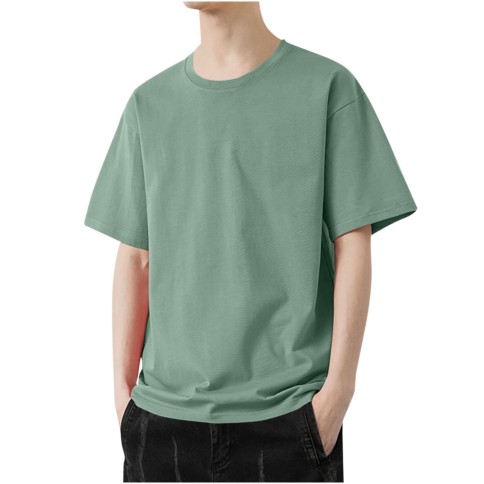 Men T-Shirts Summer Cotton Short Sleeve T-shirt Men Loose Casual Half Sleeves
