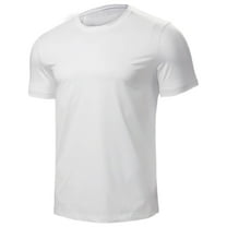 cfhntfmh Mens Crew Neck Muscle T Shirt Short Sleeve Casual Summer Basic Tees Slim Fit Athletic Running T-Shirt