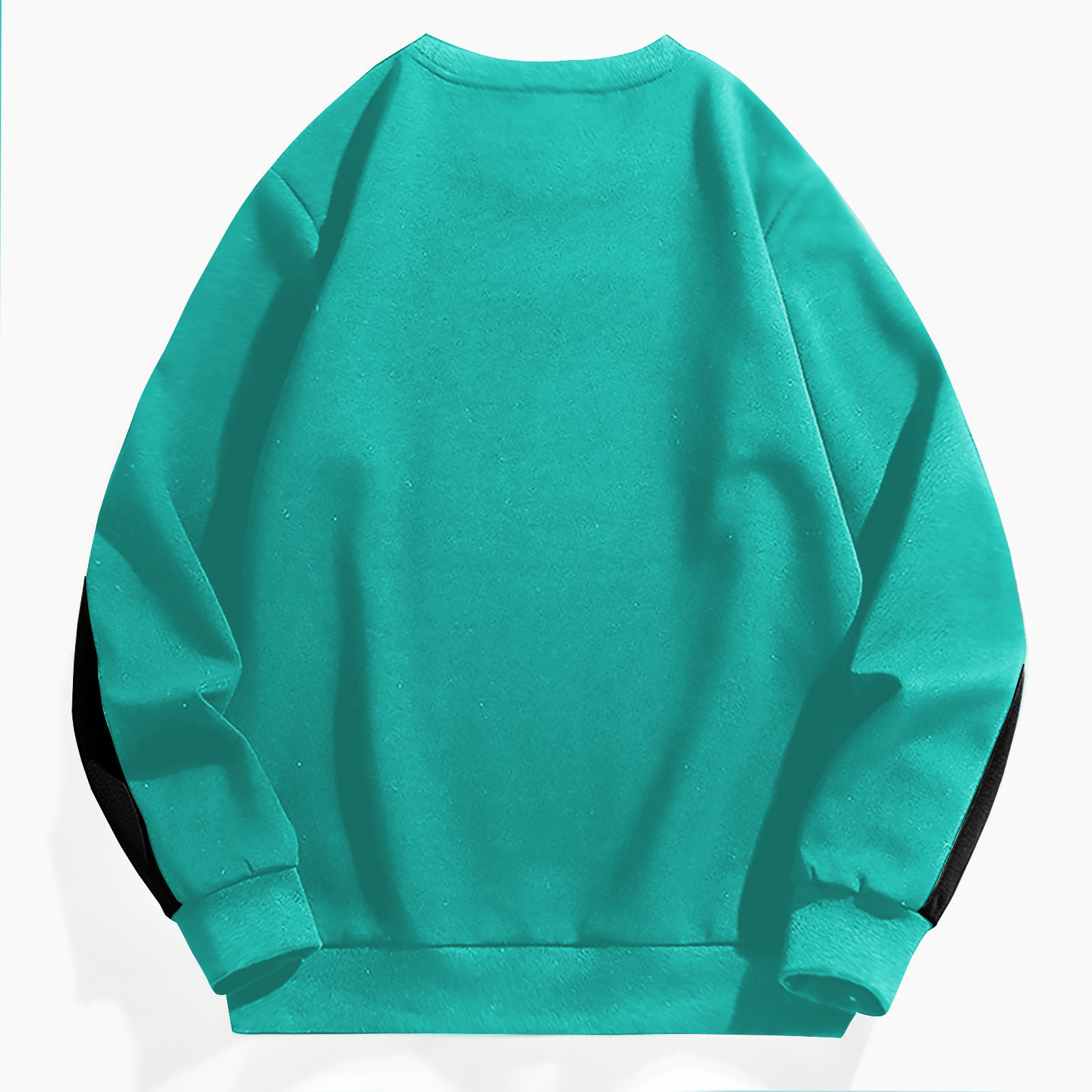 Men’s Colorblock Sweatshirt – Green, Brown & Off-White