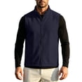 thumbnail image 1 of cfhntfmh Mens Fleece Vest Lightweight Thermal Jacket Zip up Vests Fall Winter Casual Sleeveless Clothes (Dark Blue,XX-Small), 1 of 7