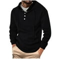 thumbnail image 1 of cfhntfmh Mens Henley Pullover Long Sleeve Lightweight Hoodie Sweatshirt with Pocket Casual Athletic Outfits, 1 of 7