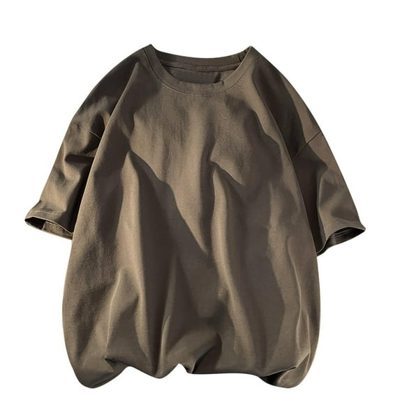 cfhntfmh Mens Oversized T Shirts Vintage Tee Loose Fit Short Sleeve Casual Streetwear Baggy Solid Color Unisex Tops
