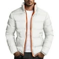 thumbnail image 1 of cfhntfmh Mens Packable Puffer Jacket Lightweight Fall Winter Warm Outwear Thermal Quilted Jackets Full Zip Jackets with Pocket, 1 of 5