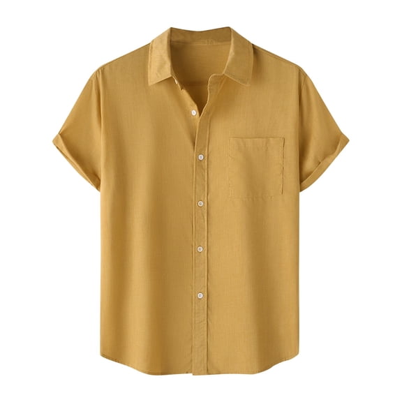 cfhntfmh Mens Short Sleeve Button down Shirts with Pocket Vintage Mens Work Shirt Mens Casual Shirts with Stretch