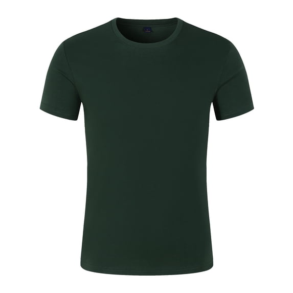 cfhntfmh Mens Short Sleeve T-Shirts Summer Casual Breathable Crewneck Sports Shirts Basic Solid Color Athletic Tees