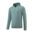 thumbnail image 1 of cfhntfmh Mens Workout Hoodie Gym Active Long Sleeve Pullover Lightweight Hoodie Casual Hooded Sweatshirts（Green,Medium), 1 of 2