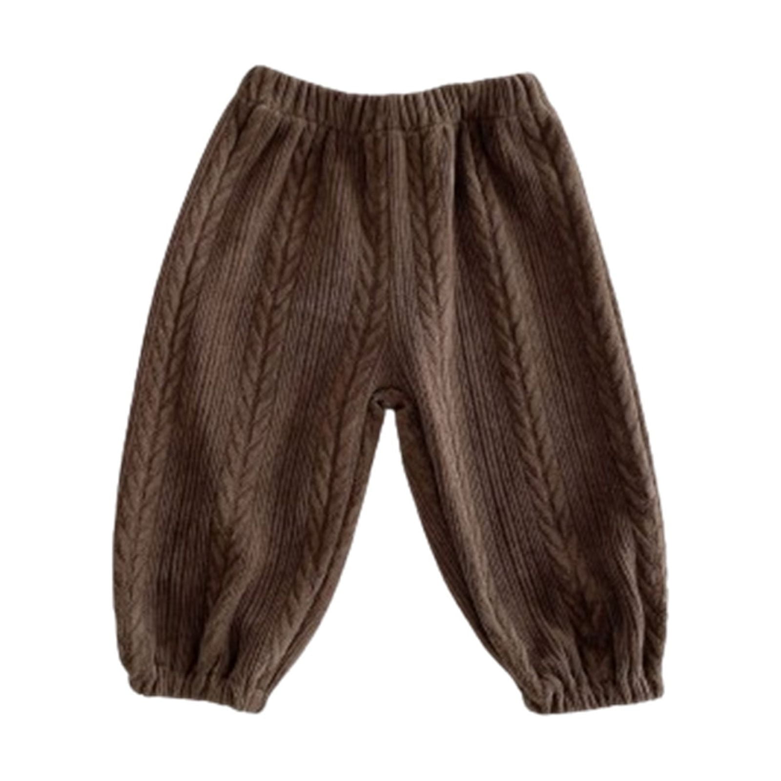 cfhntfmh Newborn Toddler Boys Girls Pants Casual Cotton Elastic Waisted