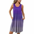 thumbnail image 1 of cfhntfmh Nightgowns for Women Casual Printed Sleeveless Sleepwear with Pockets Soft Flowy Pleated Scoop Neck Nightshirts, 1 of 7