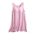 thumbnail image 1 of cfhntfmh Nightshirts for Women Built in Bras Lounge Sleeveless Scoop Neck Tank Dress Soft Loose Sleepwear Nightgown, 1 of 7