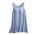 thumbnail image 1 of cfhntfmh Nightshirts for Women Built in Bras Lounge Sleeveless Scoop Neck Tank Dress Soft Loose Sleepwear Nightgown, 1 of 7