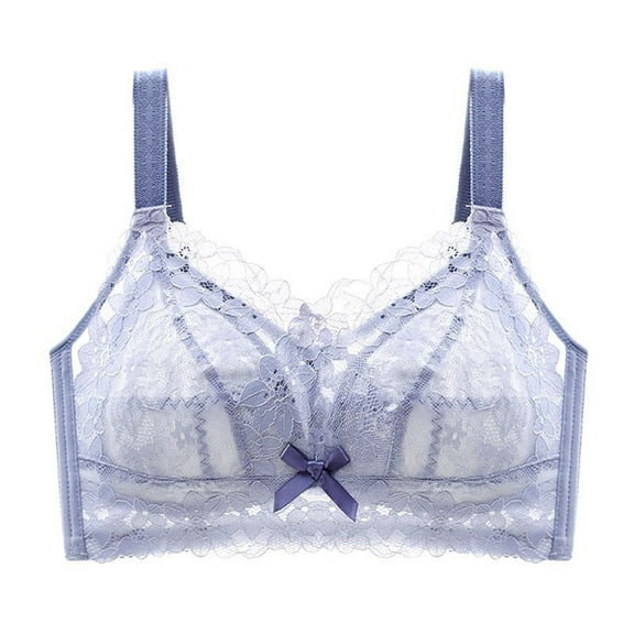 cfhntfmh No Underwire Lace Bras for Women Mesh V Neck Bras Plus Size Full Coverage Bras No Underwire Non-padded Bralettes
