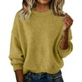 thumbnail image 1 of cfhntfmh Oversized Sweaters for Women Long Sleeve Lightweight Crewneck Soft Basic Knit Pullover Loose Fit Trendy Outfits, 1 of 4