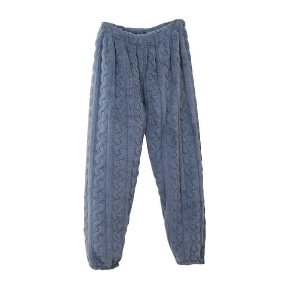 cfhntfmh Pajama Pants for Women Fuzzy Warm Fleece Elastic Waisted Lounge Pants Comfy Plush Sleepwear Pjs Bottoms