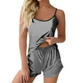 thumbnail image 1 of cfhntfmh Pajama Sets for Women Fashion Printed Spaghetti Strap Scoop Neck Sleeveless Tank Tops Comfy Shorts Sleepwear Sets, 1 of 4