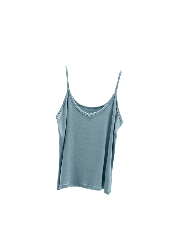 Pajama Tops for Women Soft Sleeveless Scoop Neck Sleep Camisole Sleepwear Spaghetti Strap Basic Cami Undershirts