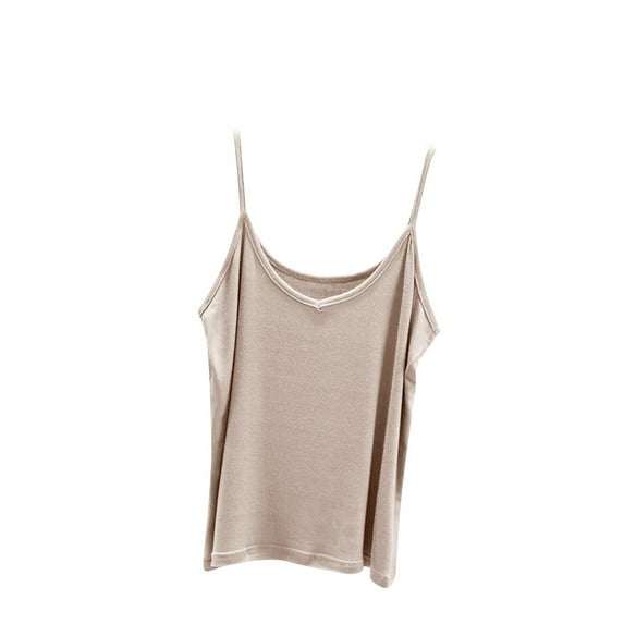 cfhntfmh Pajama Tops for Women Soft Sleeveless Scoop Neck Sleep Camisole Sleepwear Spaghetti Strap Basic Cami Undershirts