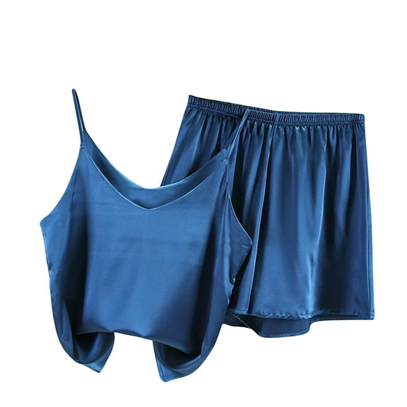 cfhntfmh Pajamas Set for Women Soft Camisole Top Casual Shorts Nightwear Sleepwear 2 Piece Lounge Set