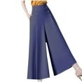 thumbnail image 1 of cfhntfmh Palazzo Pants for Women Buttons down High Waist Lounge Pants Plus Size Flowy Wide Leg Pocketed Business Pants, 1 of 4