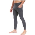 thumbnail image 1 of cfhntfmh Pants Men Performance Running Workout Sports Leggings Gym Basketball Athletic Tights Base Layer Leggings(Gray,Medium), 1 of 6