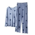 thumbnail image 1 of cfhntfmh Plus Size 2 Piece Womens Fall Pajama Sets Lounge Sleepwear Long Sleeve Ladies Pjs Sets with Pockets, 1 of 5