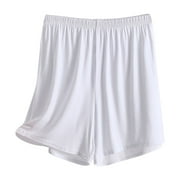 cfhntfmh Plus Size Pajama Shorts for Women Elastic Waist Comfy Lounge Shorts Soft Sleepwear Summer Shorts