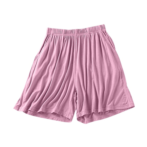 cfhntfmh Plus Size Pajama Shorts for Women Sleepwear Lounge Pj Bottoms Soft Lightweight Comfy Elastic Waist Sleep Shorts