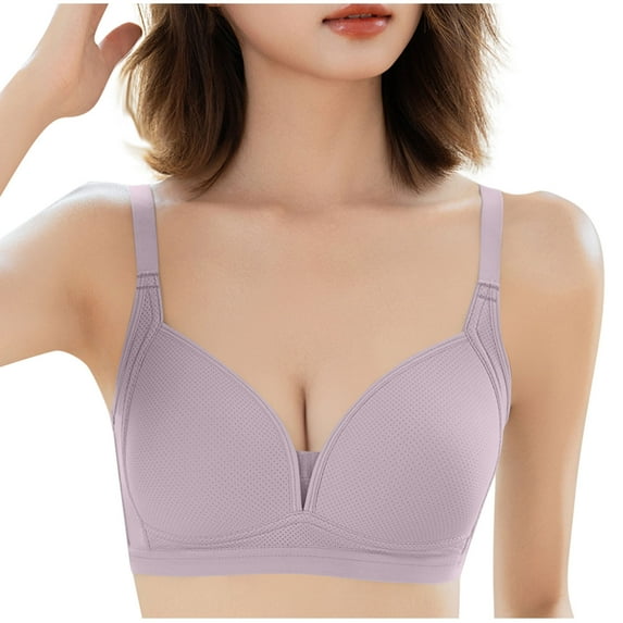 cfhntfmh Push up Bras for Women Wireless Bras No Underwire Seamless Full Coverage Comfort Bra Solid Color Everyday Bralettes