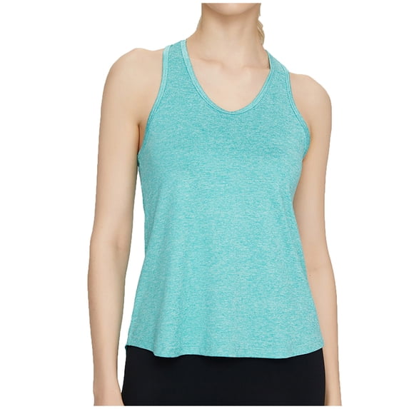 cfhntfmh Racerback Tank Tops for Women Workout Sleeveless V Neck Summer Loose T-Shirts Athletic Running Gym Shirts