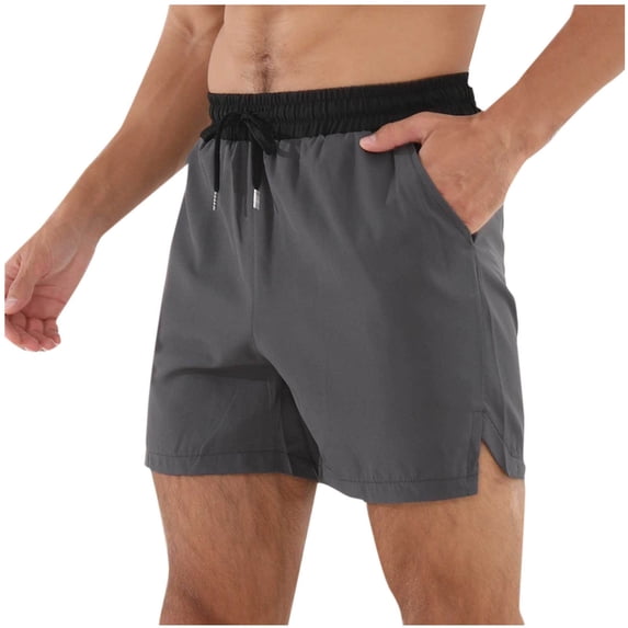 cfhntfmh Running Shorts for Men Soft Elastic Waisted Color Block Summer Shorts Workout Athletic Activewear Clothes