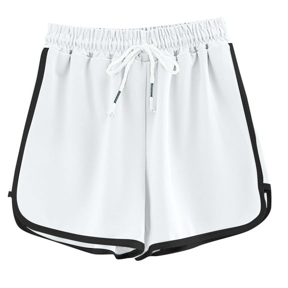 cfhntfmh Running Shorts for Women Athletic High Elastic Waisted Loose Shorts Summer Color Block Fitness Workout Shorts