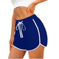 thumbnail image 1 of cfhntfmh Running Shorts for Women Soft Striped Elastic Waisted Yoga Pants Comfy Gym Workout Gym Summer Beach Shorts, 1 of 4