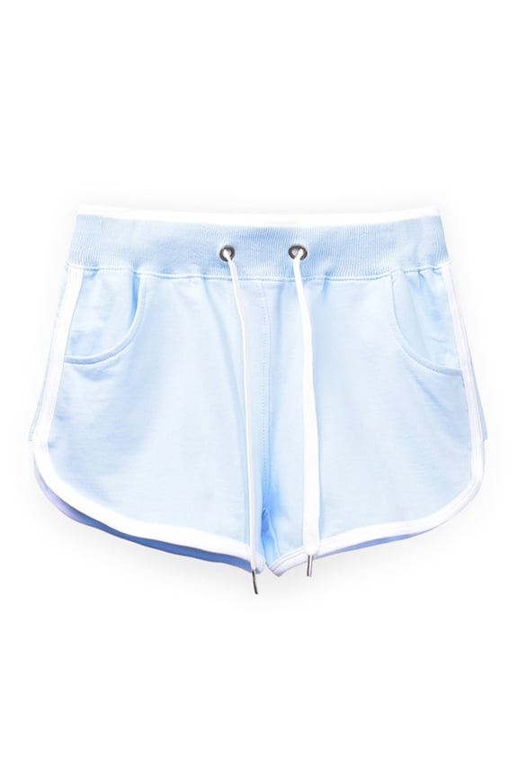 Running Shorts for Women Stretch Elastic Waist Athletic Shorts with Pockets Plus Size Color Block Gym Yoga Shorts