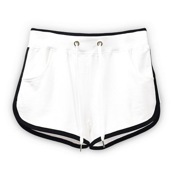 cfhntfmh Gym Shorts Women Workout Athletic Shorts Drawstring Elastic Waist Running Shorts Slim Yoga Shorts with Pockets