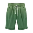 thumbnail image 1 of cfhntfmh Shorts for Men Summer Vacation Casual Beach Shorts Fashion Gradient Color Drawstring Shorts Wide Leg Short Pants, 1 of 3